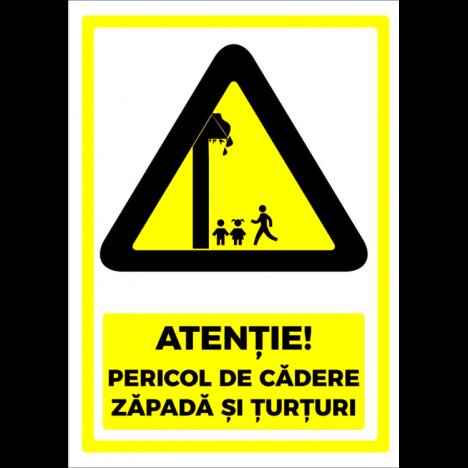 Semn pentru pericol de cadere zapada